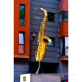 art deco riproduzioni metal craft bronze saxophone sculpture for garden